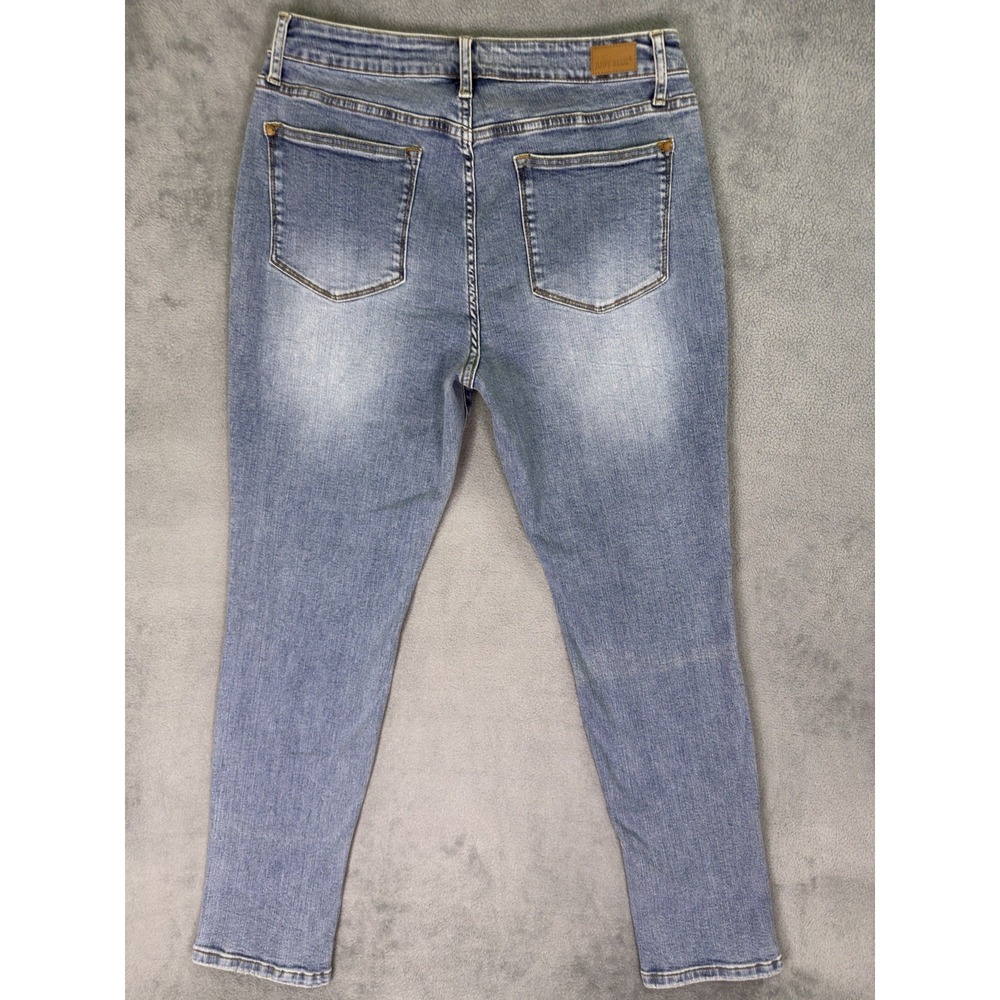 Judy Blue Jeans Womens 13/31 Blue Light Wash High Rise Boyfriend Fit Stretch - Picture 2 of 8
